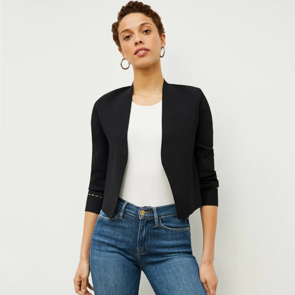 MM Lafleur Tops - MM Lafleur Black Sant Ambroeus Jardigan Cardigan. Size Medium